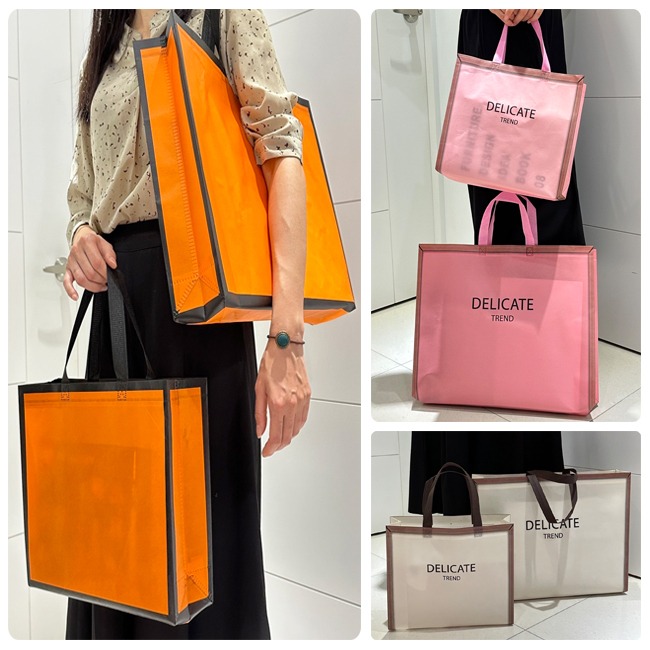 時尚覆膜袋 (小號 6款) 橫式 網紅袋 有底有側 環保袋 手提袋 購物袋 不織布提袋【S330170】-細節圖5