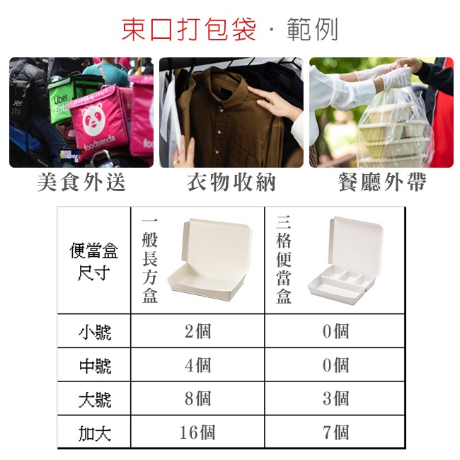 外帶打包袋 拉繩束口袋 (單色-大號) 客製LOGO 束口拉拉袋 手提袋 塑膠袋 包裝袋 便當袋【S660027】-細節圖5