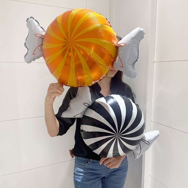 萬聖節 造型氣球 鋁箔氣球 (蝙蝠糖果) 卡通氣球 南瓜氣球 空飄氣球 派對 布置 告白氣球【P110127】-細節圖8