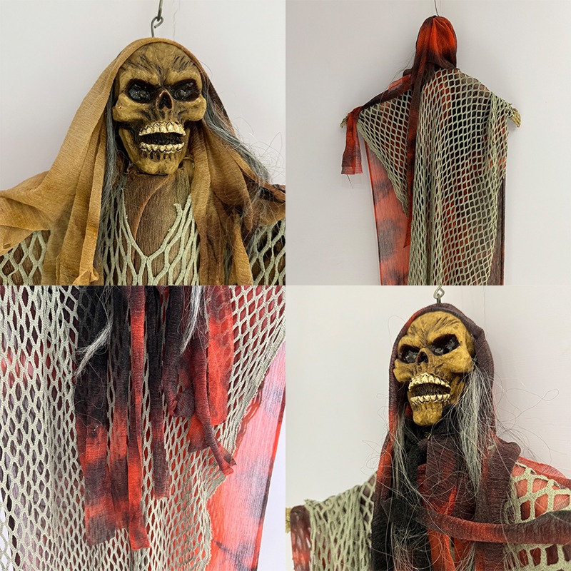 萬聖節 開心旋轉鬼 小吊鬼 骷髏鬼 鬼新娘 整人玩具 骷髏頭 逃脫遊戲 鬼屋布置 恐怖裝飾【W440006】-細節圖4