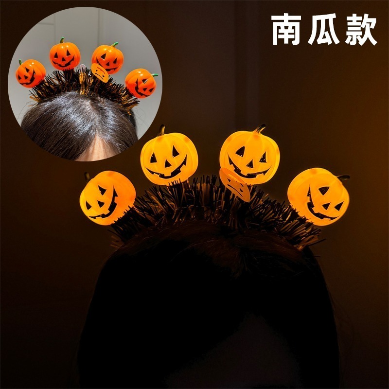 萬聖節 LED 發光 毛條髮箍 造型髮箍 可愛頭箍 卡通髮圈 化裝舞會 派對 夜店 Cos【A660033】-細節圖4
