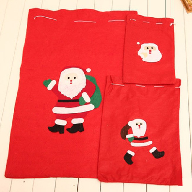 聖誕節 禮物袋 (大/中/小號不織布) 禮物包 禮物包裝 耶誕節 聖誕老人禮物袋 聖誕老公公 聖誕節裝扮-細節圖5