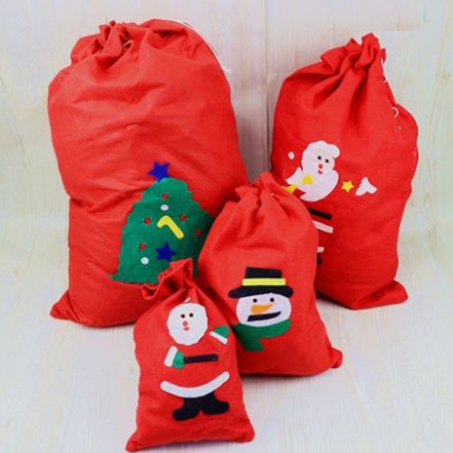 聖誕節 禮物袋 (大/中/小號不織布) 禮物包 禮物包裝 耶誕節 聖誕老人禮物袋 聖誕老公公 聖誕節裝扮-細節圖6