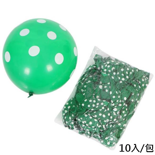 紅+綠氣球 聖誕節 點點氣球 圓點氣球 (12吋/10入)圓型氣球 空飄 氣球 聖誕節氣球 紅綠耶誕-細節圖4