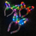 LED (韓版) 兔耳髮箍 發光髮箍 兔髮夾 兔耳髮圈 兔女郎 兔寶寶 跨年 夜店 派對 Cos【A660027】-規格圖7