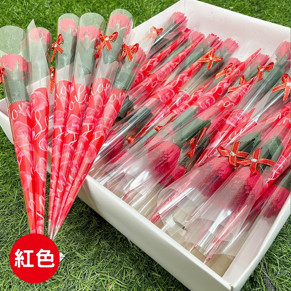 香皂花 康乃馨 母親節 (37cm帶鑽款) 送禮 婚禮小物 人造花 乾燥花 情人節 畢業禮物 假花【S770018】-細節圖4