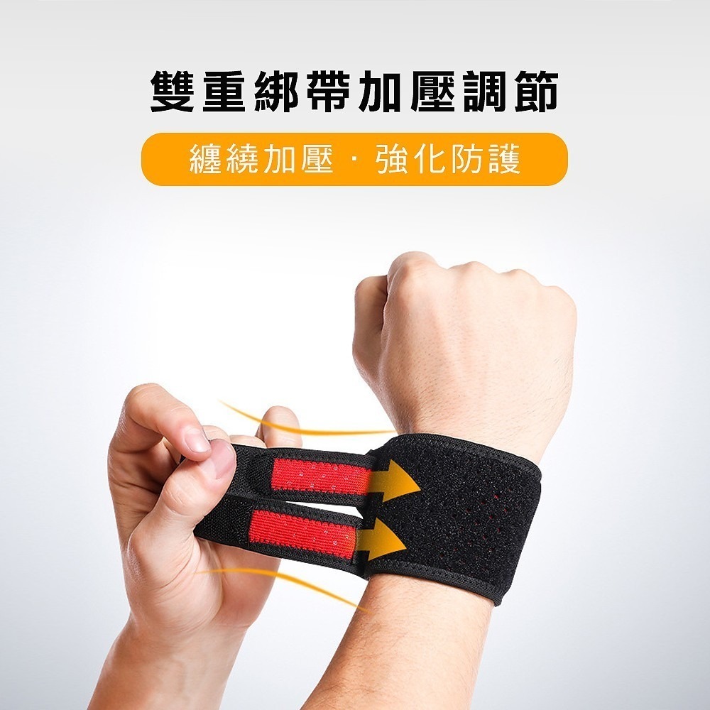 【AOLIKES正品】調節式手腕防護帶 透氣護腕 纏繞護腕 護手腕帶 羽球護腕 護具-細節圖4