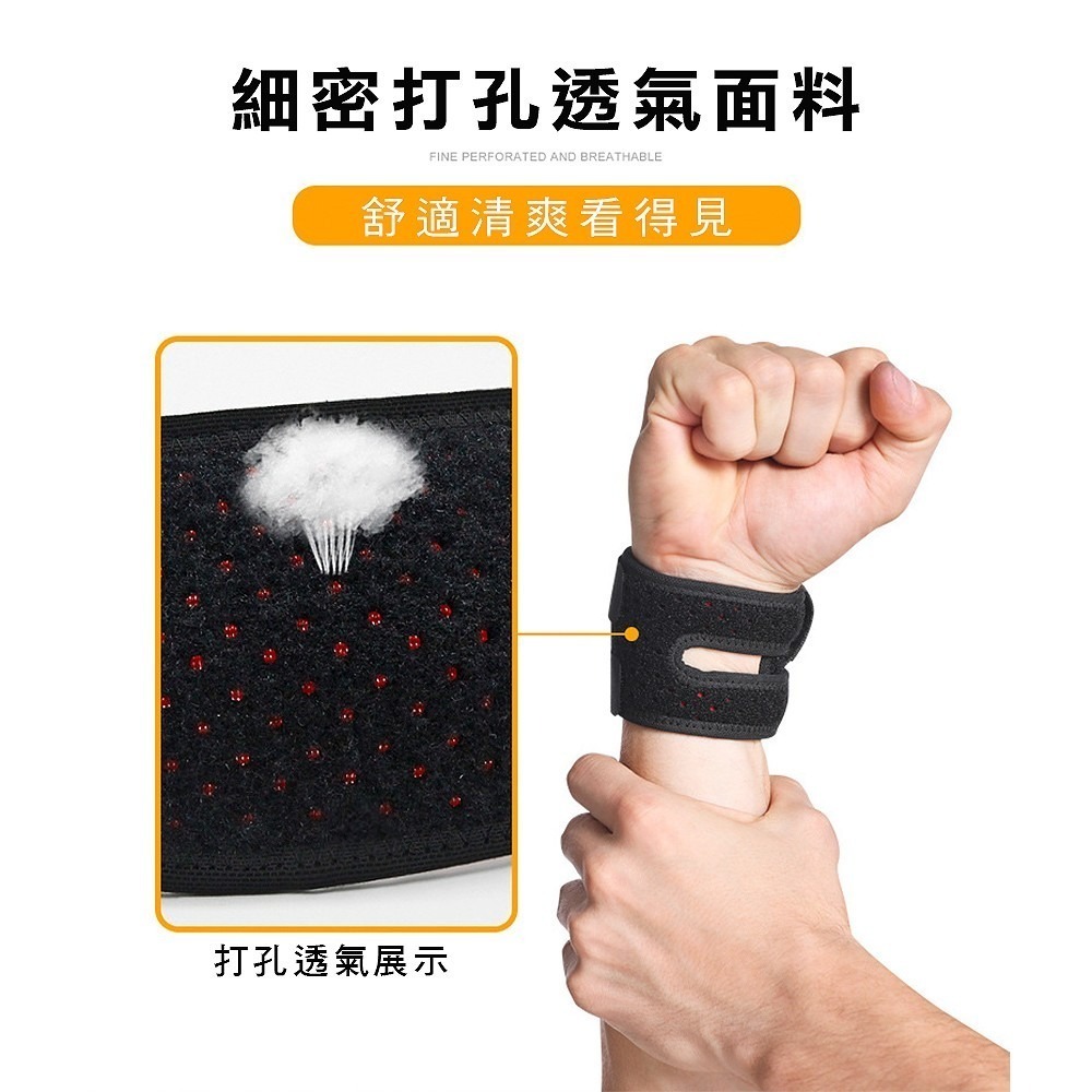 【AOLIKES正品】調節式手腕防護帶 透氣護腕 纏繞護腕 護手腕帶 羽球護腕 護具-細節圖5