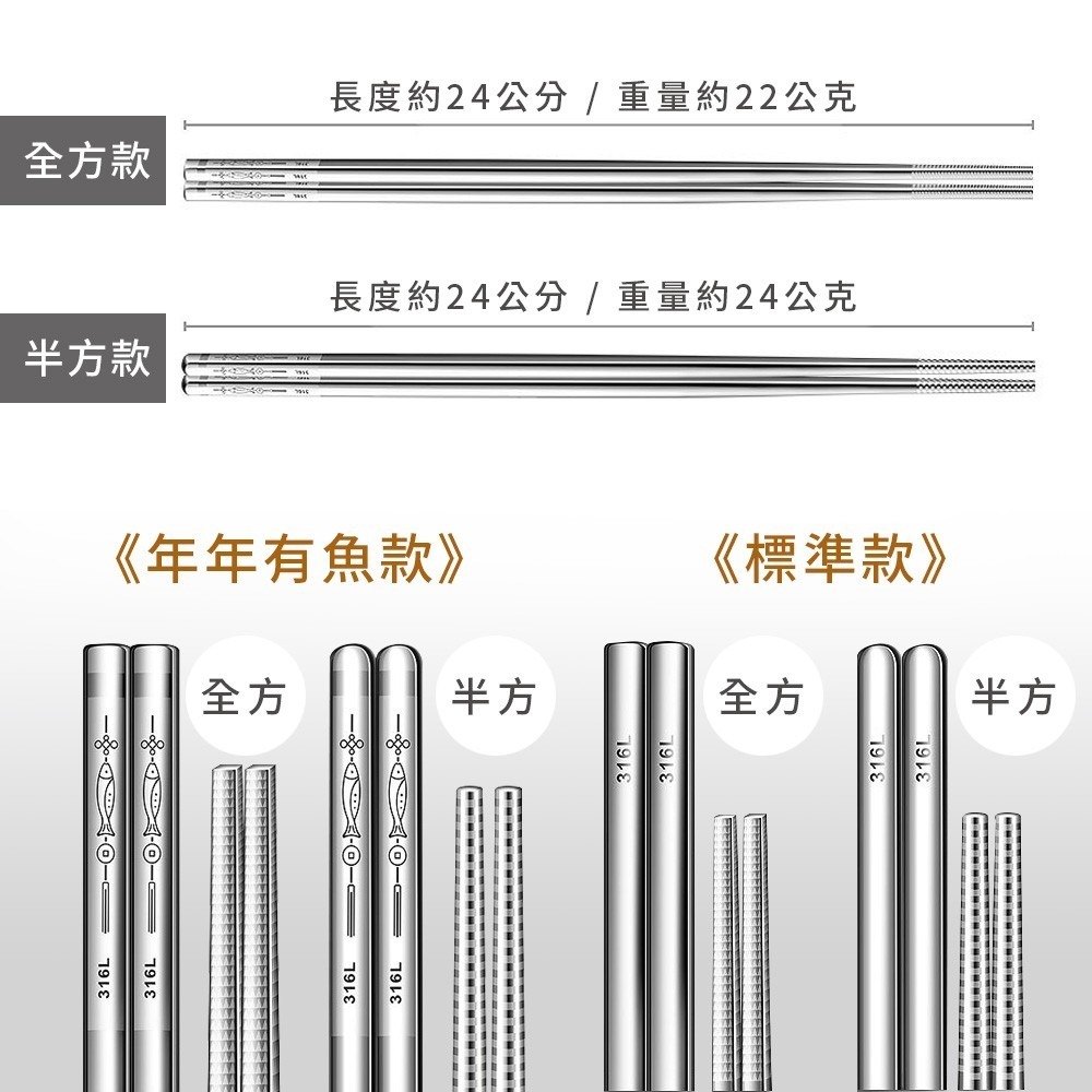 ⚡台灣現貨⚡316L不鏽鋼筷子 加厚防滑筷 激光防燙筷 露營鋼筷 無毒餐具 隔熱防燙 圓潤設計-細節圖6