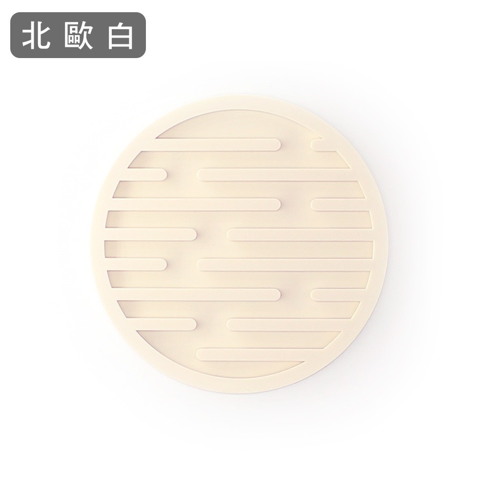 【小鵲幸】幾何圖矽膠杯墊 圓形杯墊 直徑10公分 加厚杯墊 防燙墊 條紋杯墊 北歐風-規格圖6