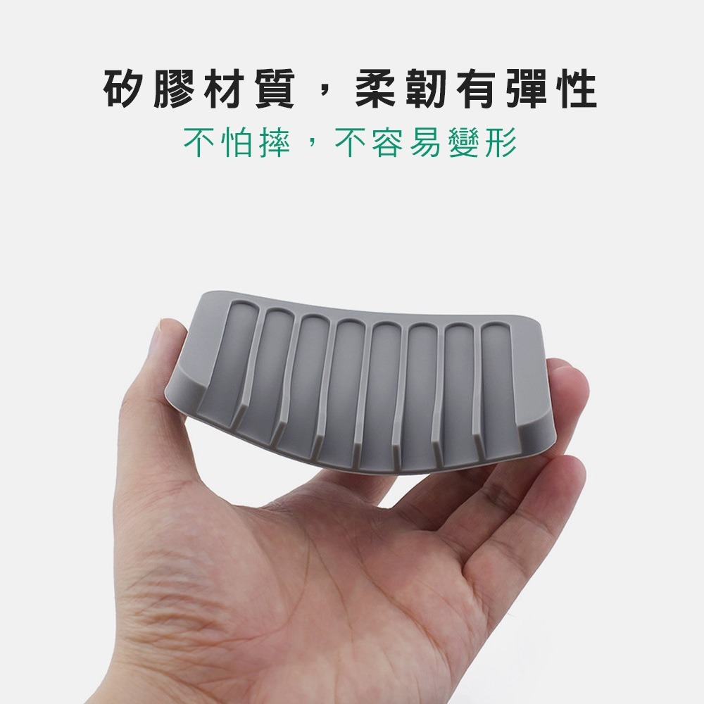 【小鵲幸】不積水矽膠香皂架 矽膠香皂盒 梳型香皂架 香皂瀝水架 菜瓜布瀝水架 香皂盒 菜瓜布架 北歐風-細節圖3