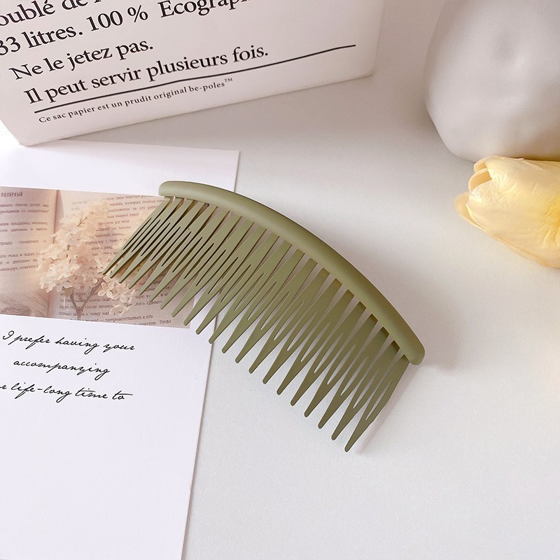 11公分磨砂插梳《豆綠色》