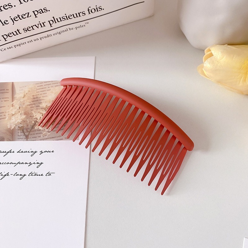 【小鵲幸】磨砂風流海插梳 碎髮整理神器 多款顏色 頭髮整理 韓風-規格圖5