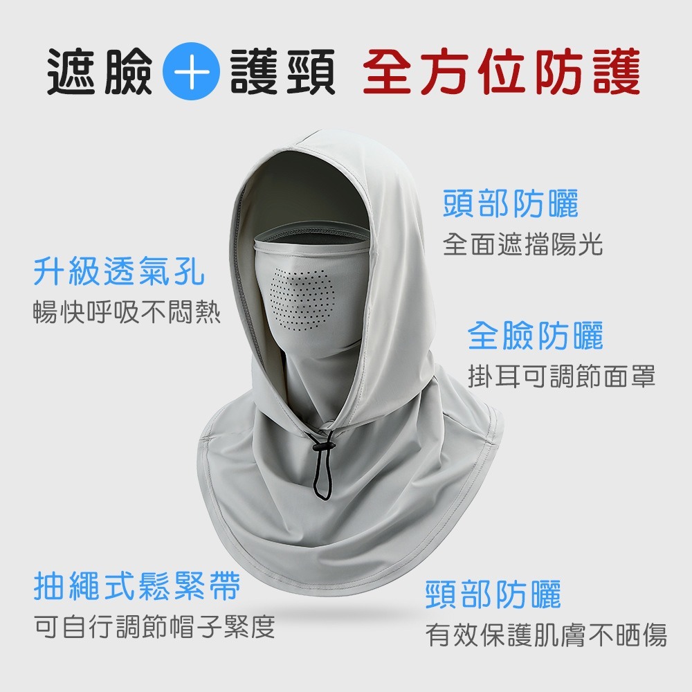 【小鵲幸】三合一涼感防曬頭套面罩 三款顏色可選-細節圖2