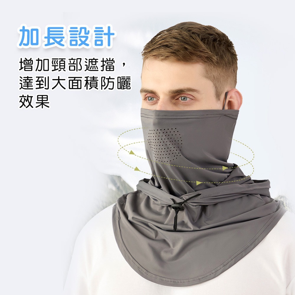 【小鵲幸】三合一涼感防曬頭套面罩 三款顏色可選-細節圖4