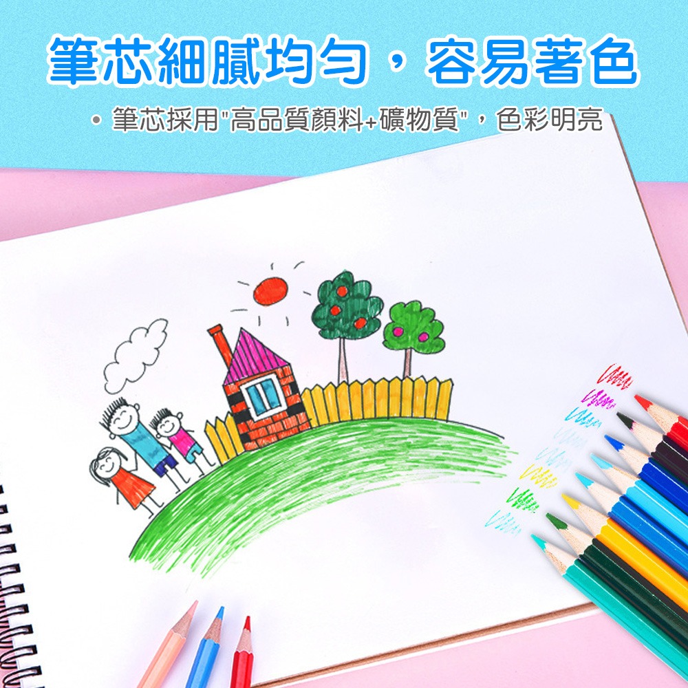 【小鵲幸】24色油性彩色鉛筆 得力文具-細節圖6