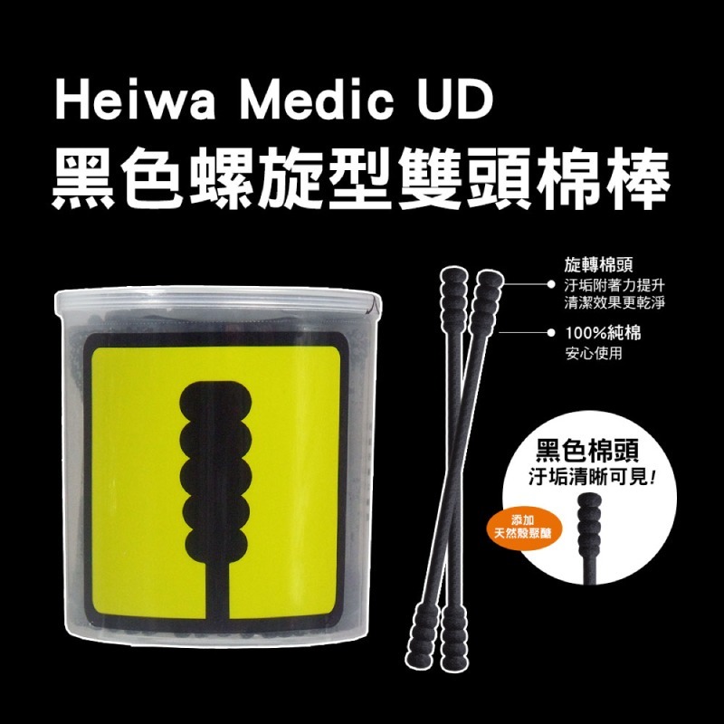 【HEIWA MEDIC】日本雙頭棉棒-(Ag+銀離子160支/黑色螺旋型200支)-細節圖4