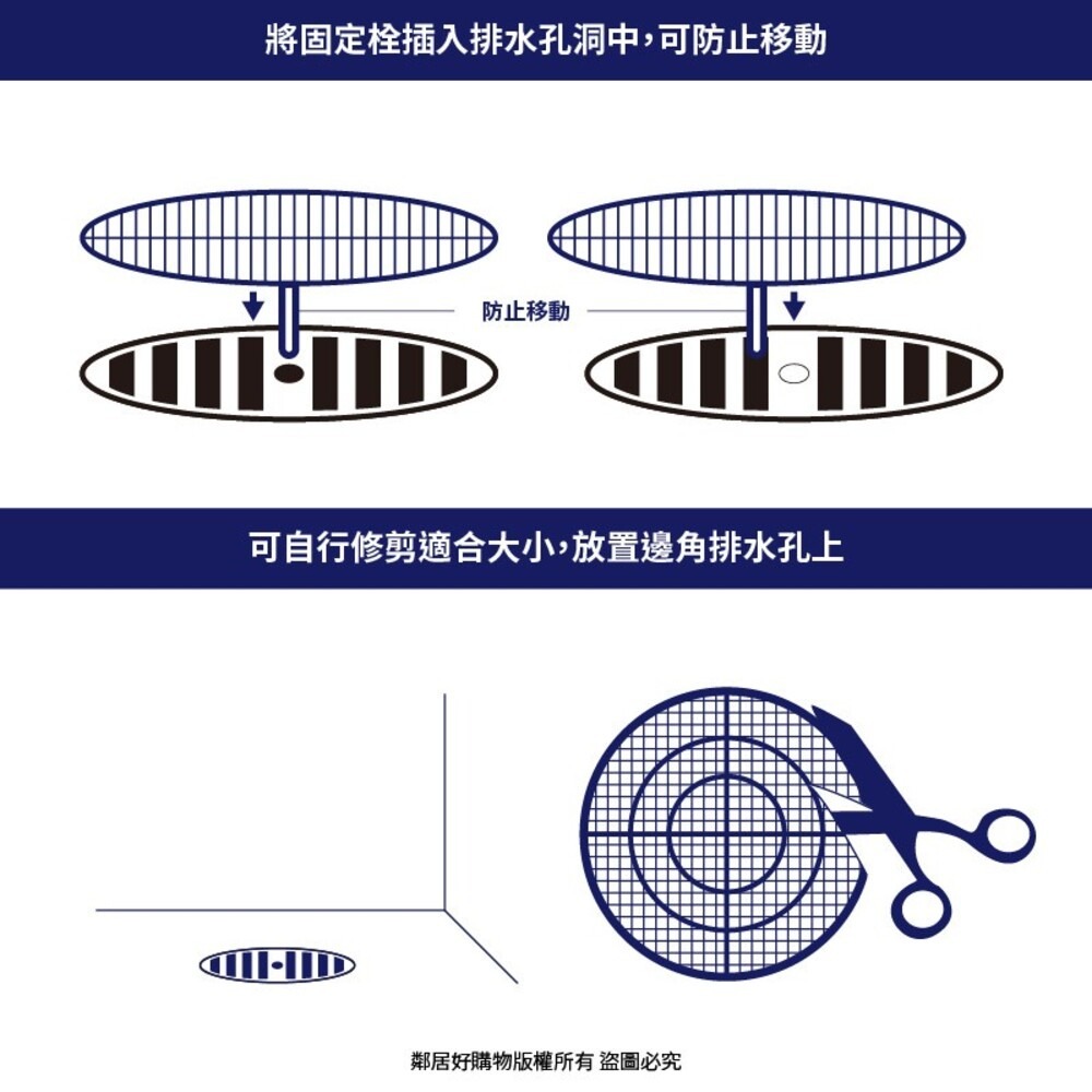 【KOKUBO小久保】浴室排水口毛髮過濾網  排水口過濾蓋 毛髮攔截 日本-細節圖5