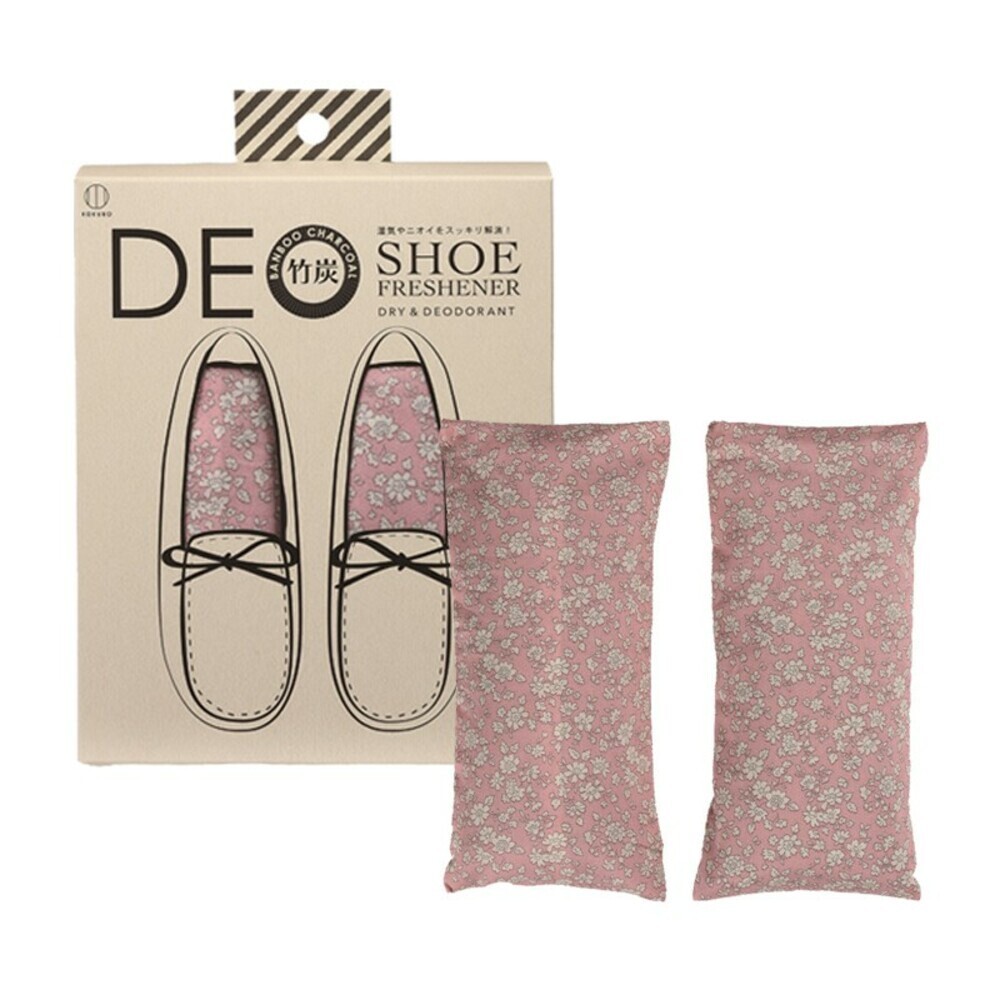【KOKUBO小久保】竹炭除味吸濕鞋塞100gx2入-(黃色/粉色) 可重複使用 除濕 消臭 竹炭鞋塞 日本-規格圖6