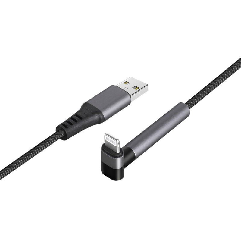 【ENERGEA】Alutough L型可移動雙彎頭編織充電線 USB-A to Lightning 1.5M-細節圖4