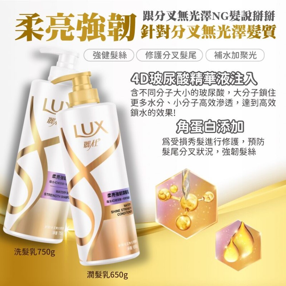 【LUX麗仕】柔亮系列洗髮乳750ml/潤髮乳650ml(直順/去屑止癢/絲滑/強韌/修護/護色/清爽) 多款任選-細節圖8