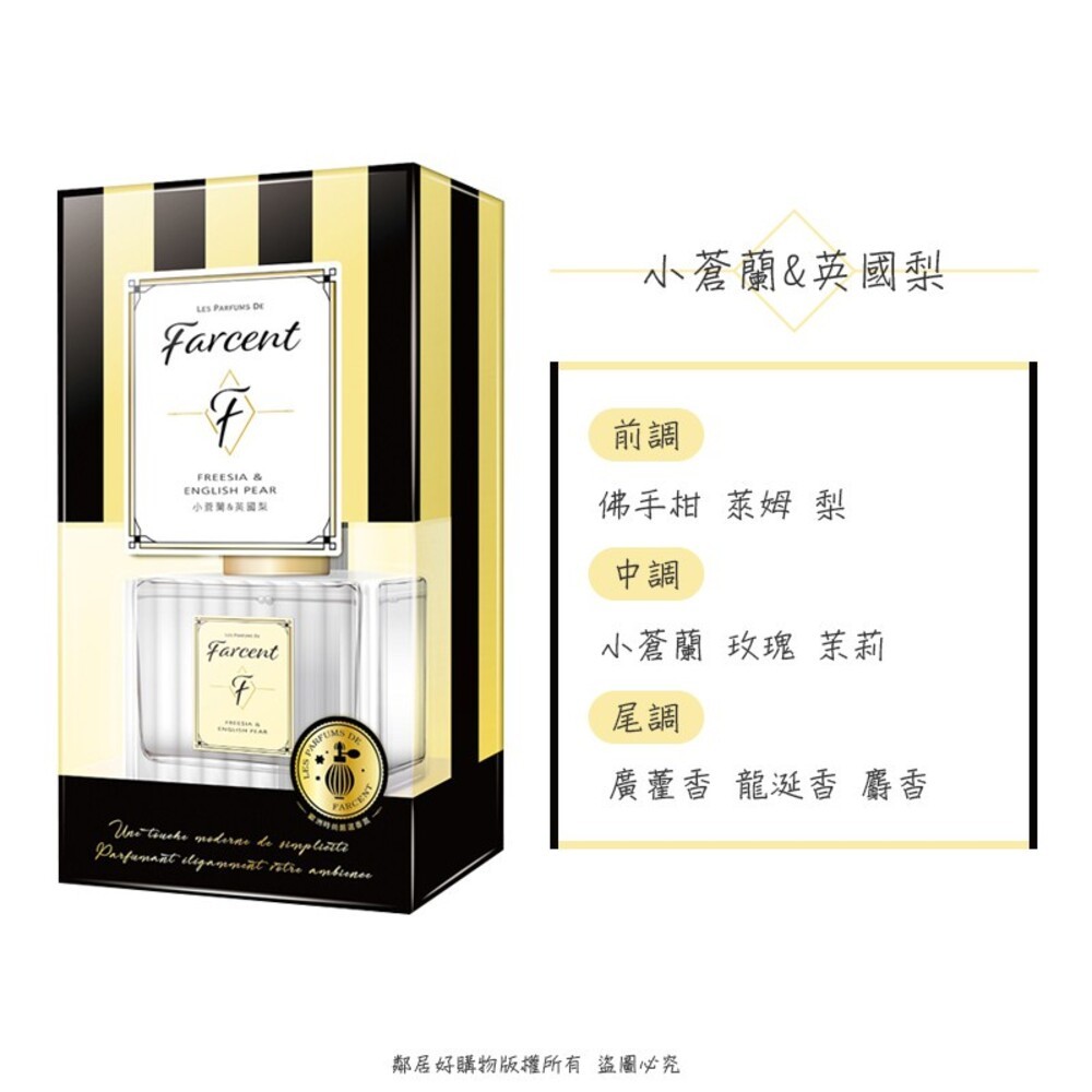 【farcent花仙子】香水室內擴香(內售補充品)-(小蒼蘭英國梨/鼠尾草海鹽) 室內香氛 去味除臭-細節圖4