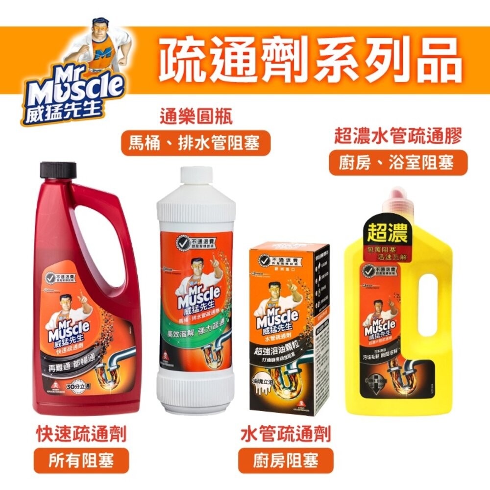 【威猛先生】馬桶排水管通樂圓瓶960ml-細節圖6