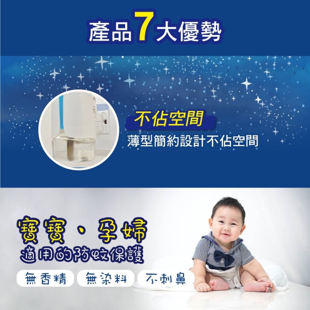 【Raid雷達】佳兒護薄型液體電蚊香(一器+一補45ml)補充2入另有賣場-細節圖5