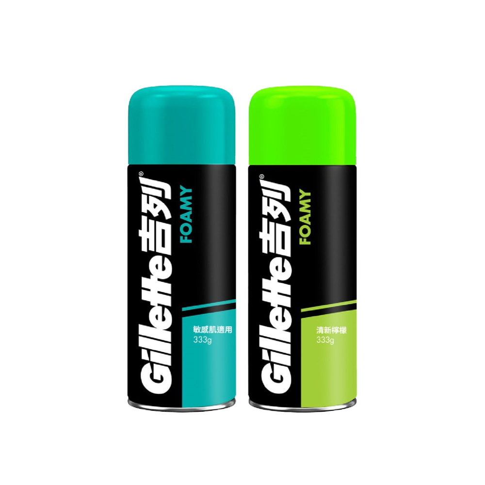 【Gillette 吉列】薄荷味/檸檬味刮鬍泡210g-細節圖2