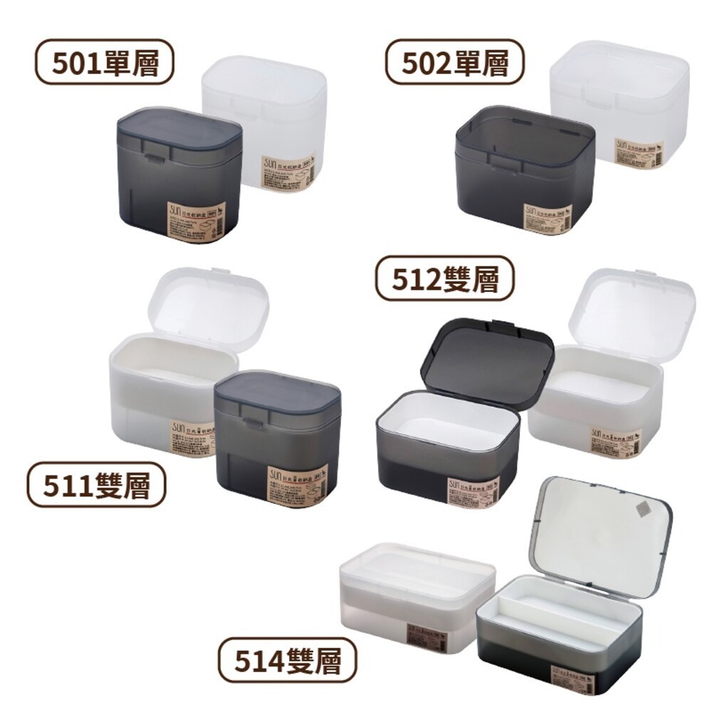 【台灣製】日光收納盒 小物收納盒 置物盒 磨砂盒 透明盒-細節圖3