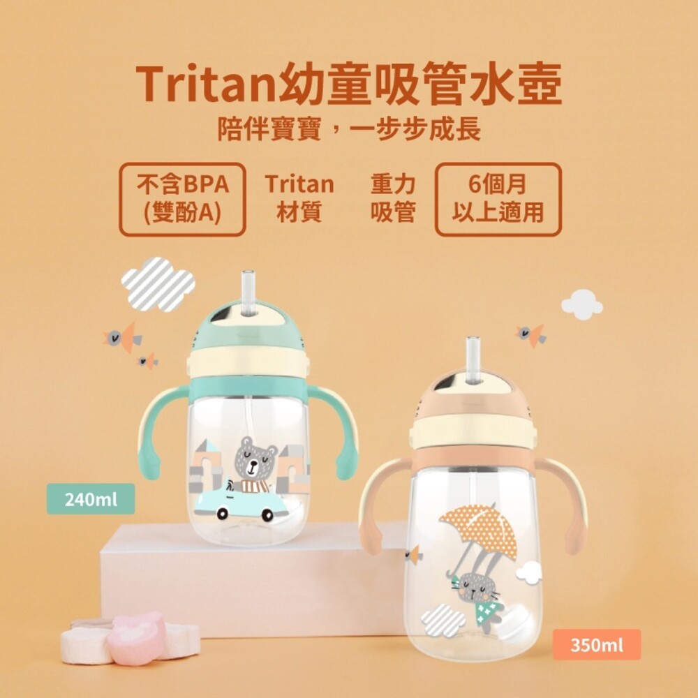 【LOCKLOCK 樂扣樂扣】Tritan幼童吸管水壺旋蓋款-240ml/350ml(無單獨販售零件)-細節圖6
