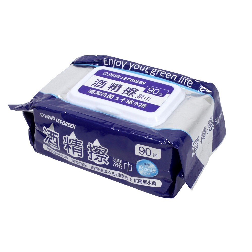 立得清 酒精擦濕巾90抽-細節圖2