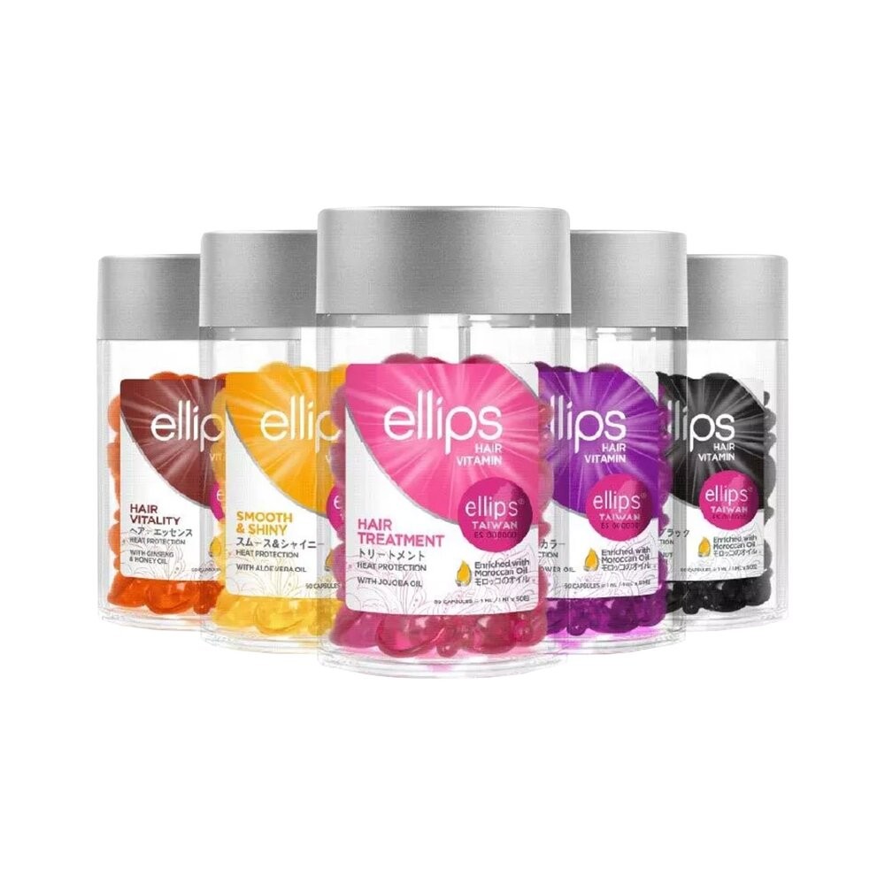 印尼【ellips】膠囊式護髮精油50粒-(紫-護色/粉-修護/黃-柔順/黑-亮麗/橘-毛躁)-細節圖2