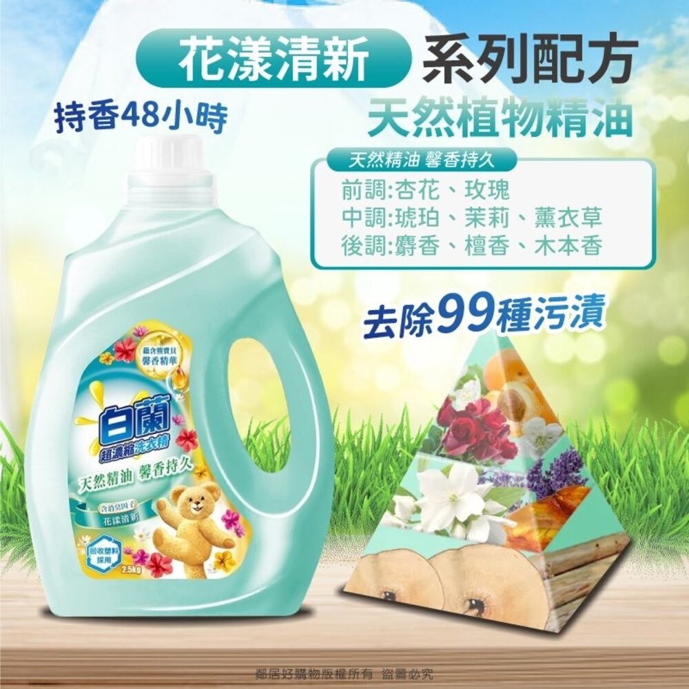 【白蘭】含熊寶貝 馨香精華超濃縮洗衣精-全七款-細節圖6