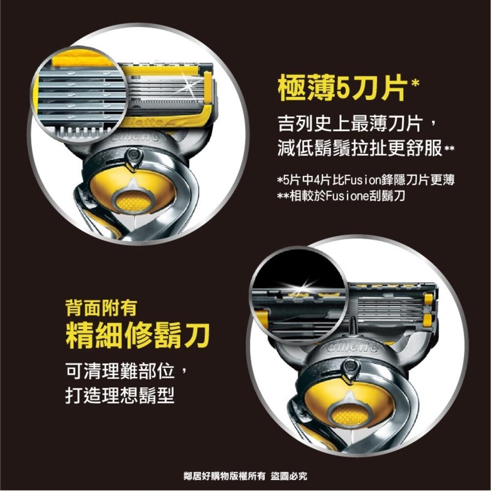 Gillette吉列 鋒護Proshield潤滑剃鬍/刮鬍刀(1刀架1刀頭)【內有另賣補充】-細節圖5