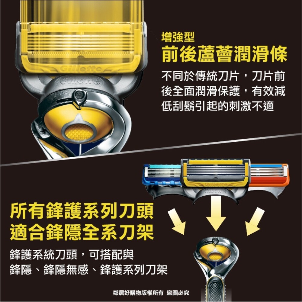 Gillette吉列 鋒護Proshield潤滑剃鬍/刮鬍刀(1刀架1刀頭)【內有另賣補充】-細節圖6