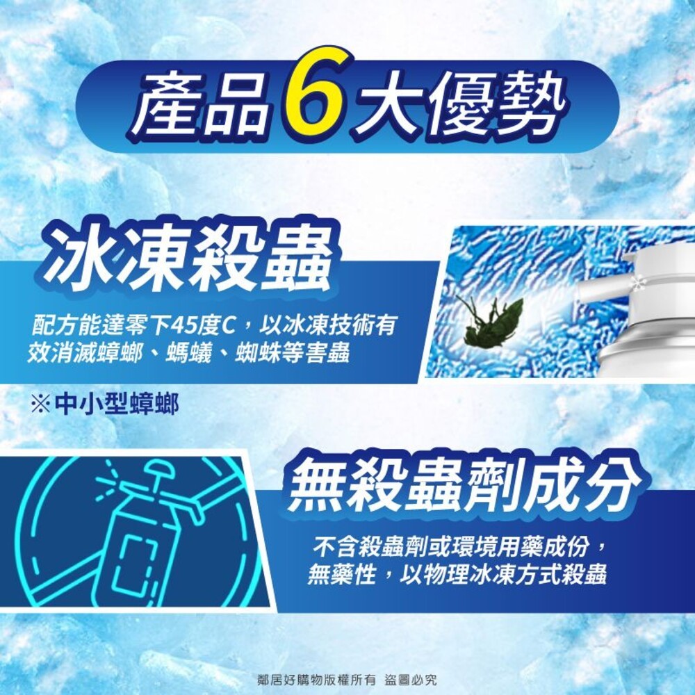 【雷達】佳兒護蟑螂螞蟻冰凍噴霧350ml 蟑螂螞蟻 兒童寵物適用-細節圖2