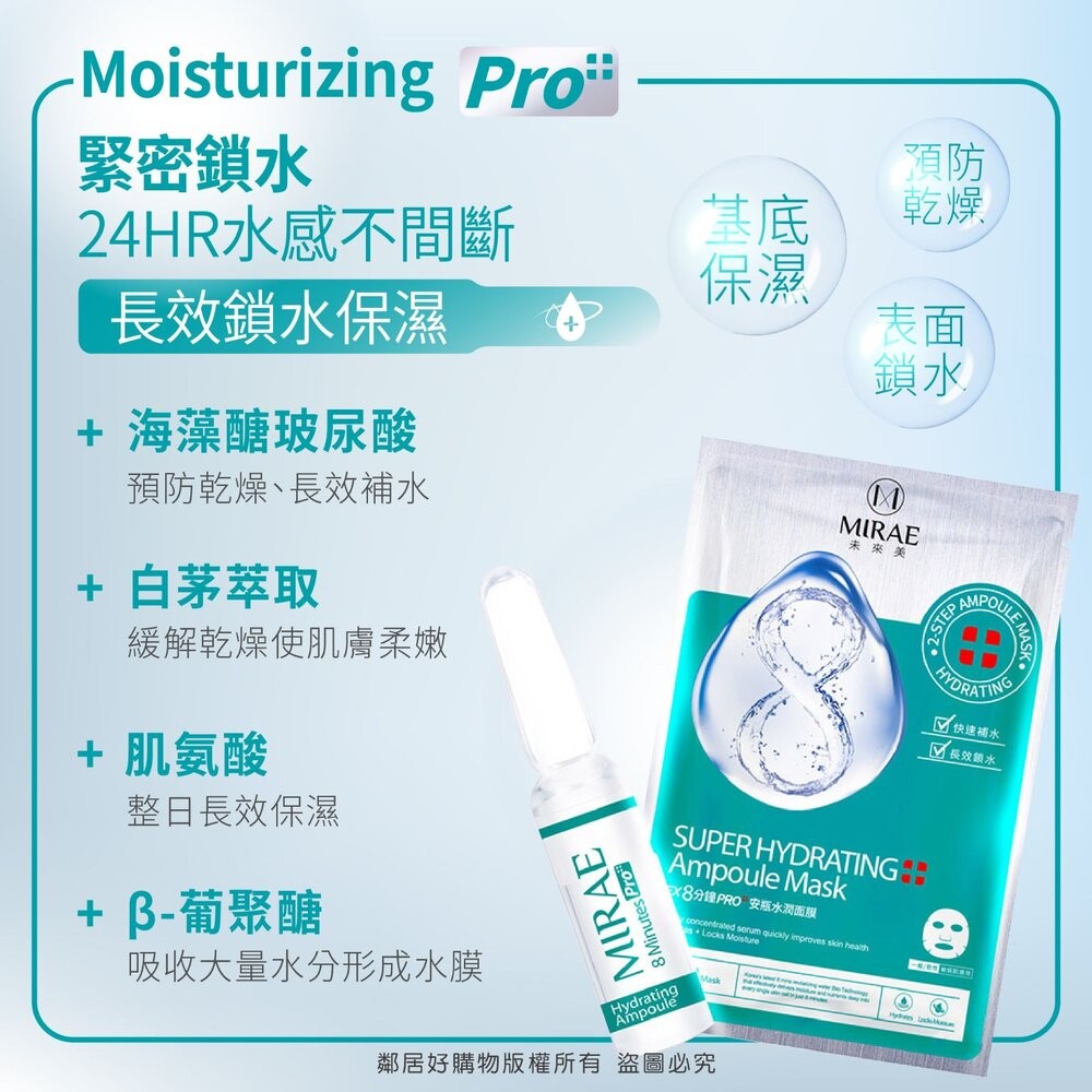 【MIRAE未來美】8分鐘PRO+安瓶保濕面膜-細節圖7