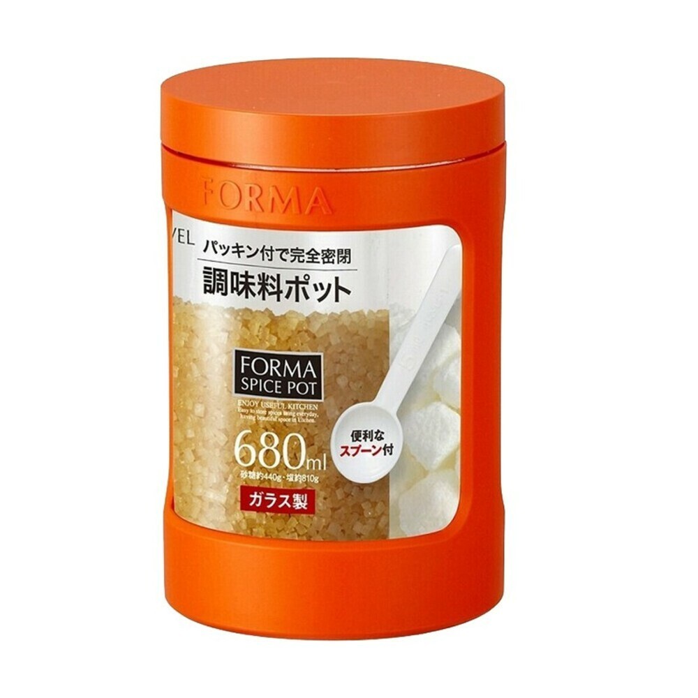 【ASVEL FORMA】多彩玻璃調味罐-680ML 收納 分裝-規格圖8
