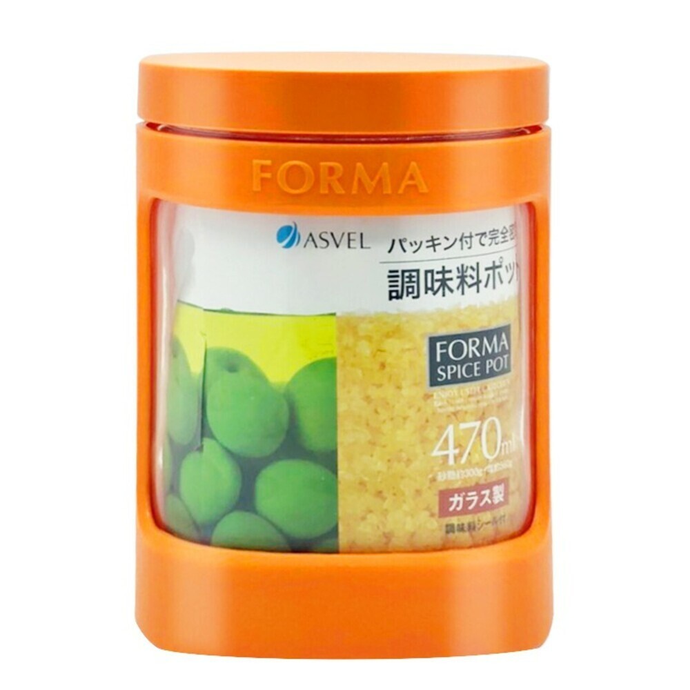 【ASVEL FORMA】多彩玻璃調味罐(470ML)  廚房料理 分裝-規格圖8