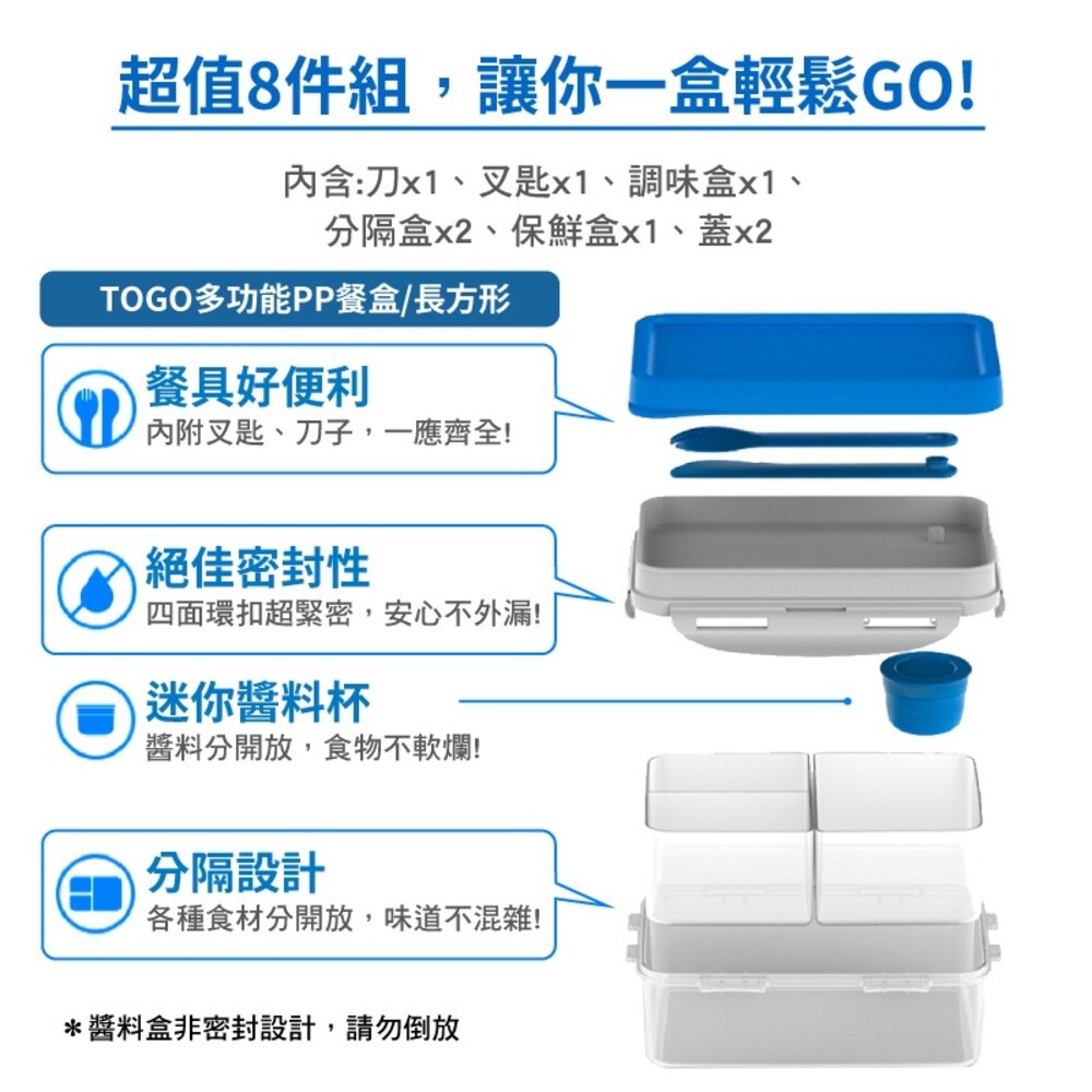 【LOCKLOCK 樂扣樂扣】 TOGO多功能PP餐盒-細節圖4