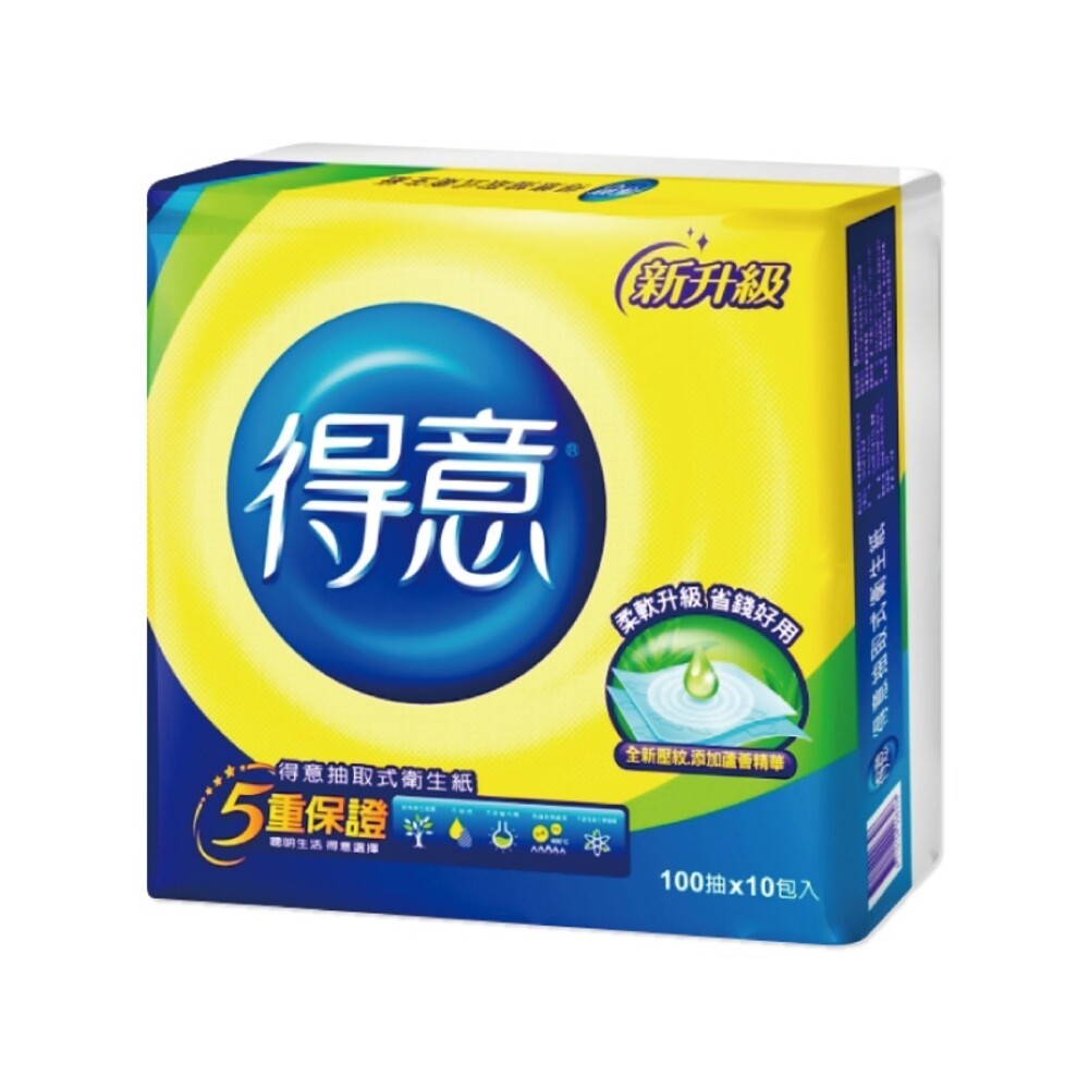 【得意】抽取式衛生紙(100抽×10包/串)-細節圖4