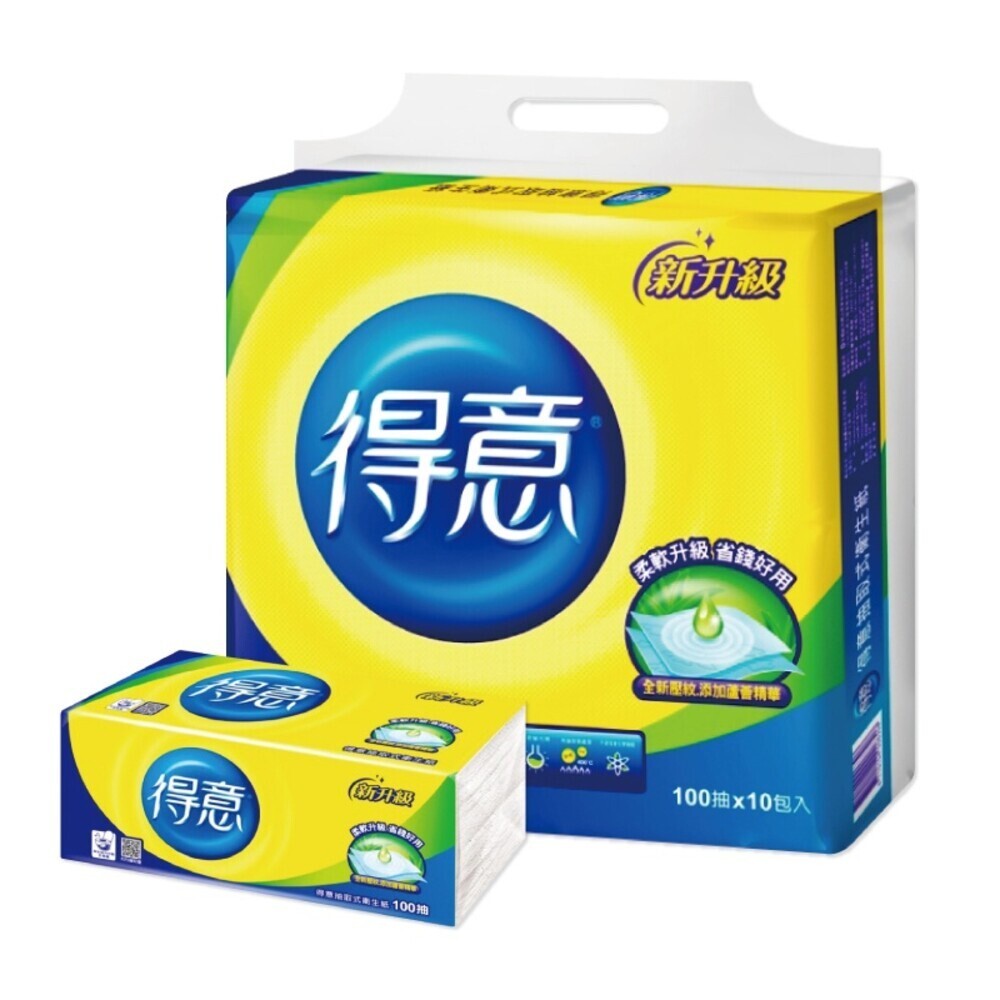 【得意】抽取式衛生紙(100抽×10包/串)-規格圖5