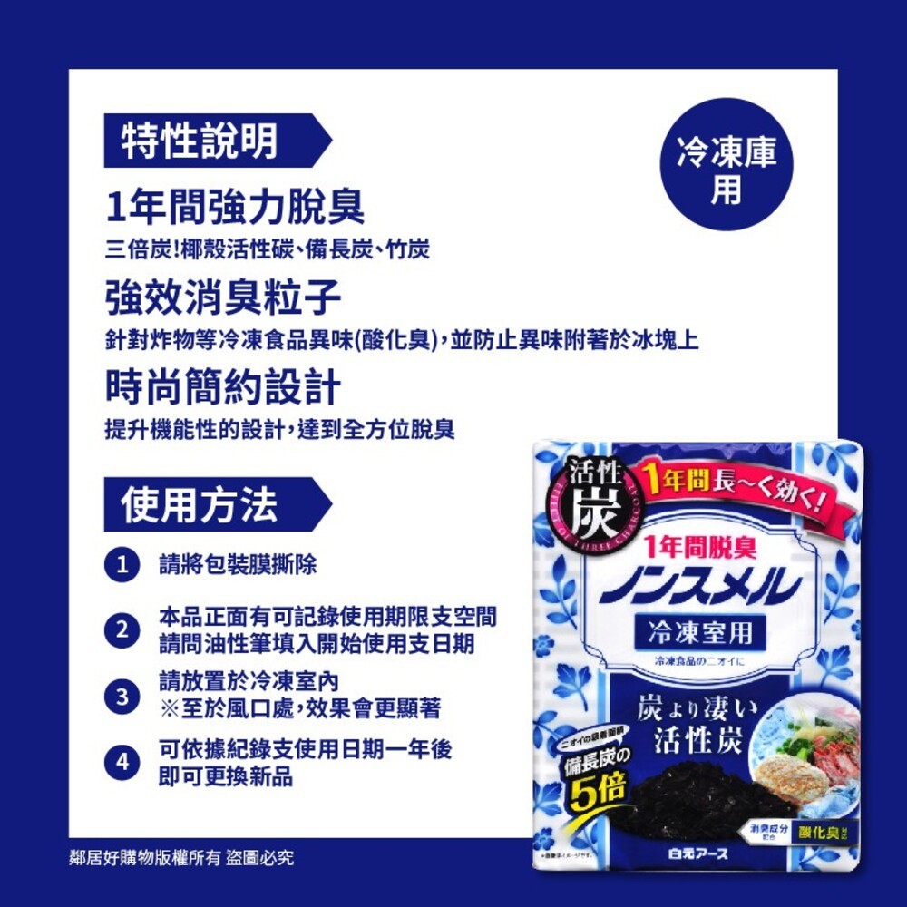【興家安速】Nonsmel冰箱脫臭劑20g 除臭 消臭-細節圖3