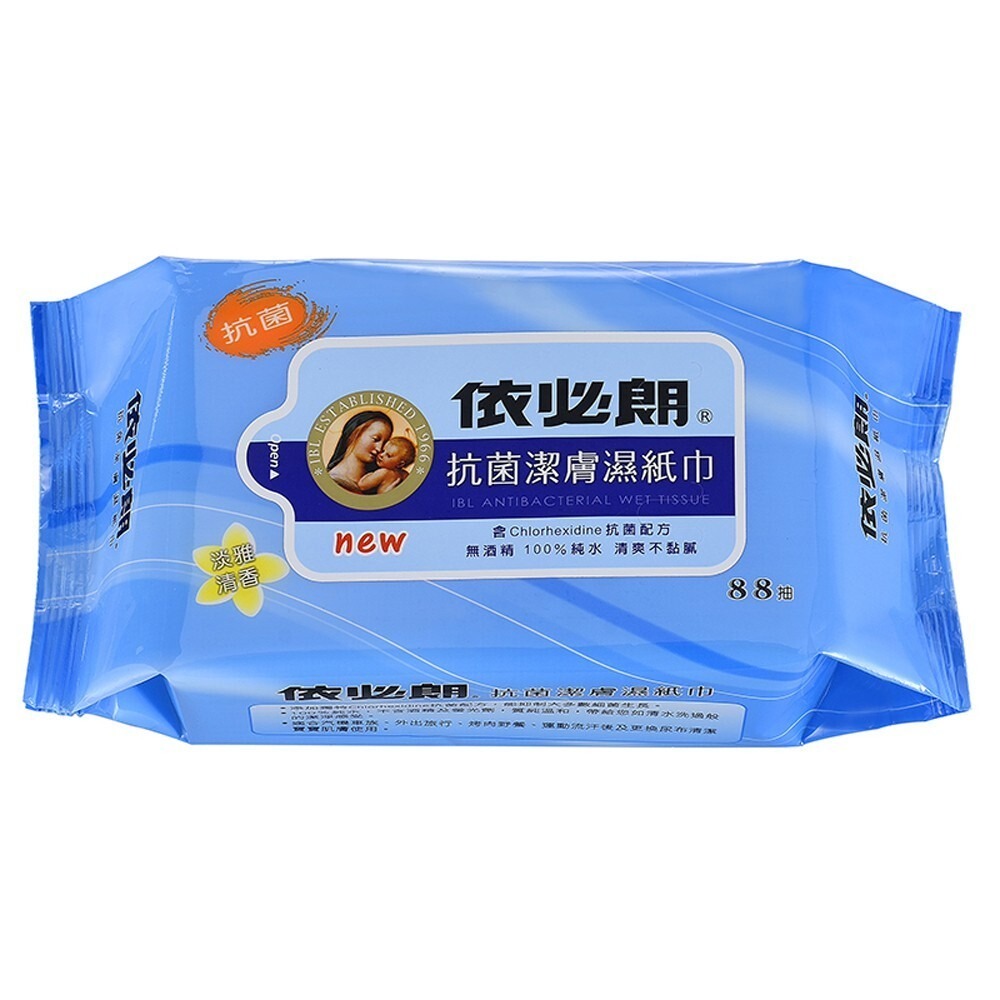 【IBL依必朗】抗菌潔膚濕紙巾88抽-(清爽柑橘/淡雅清香/綠茶清新) 濕巾-細節圖3