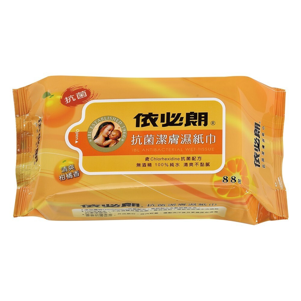 【IBL依必朗】抗菌潔膚濕紙巾88抽-(清爽柑橘/淡雅清香/綠茶清新) 濕巾-細節圖2
