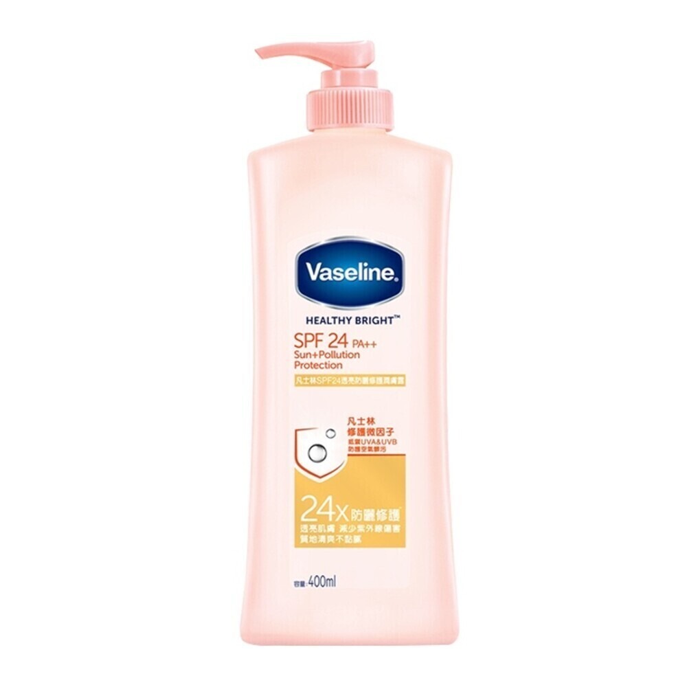 【Vaseline凡士林】透亮修護身體潤膚露400ml-(透亮修護 / 完美十效透亮 / SPF24透亮防曬修護) 身體-規格圖5