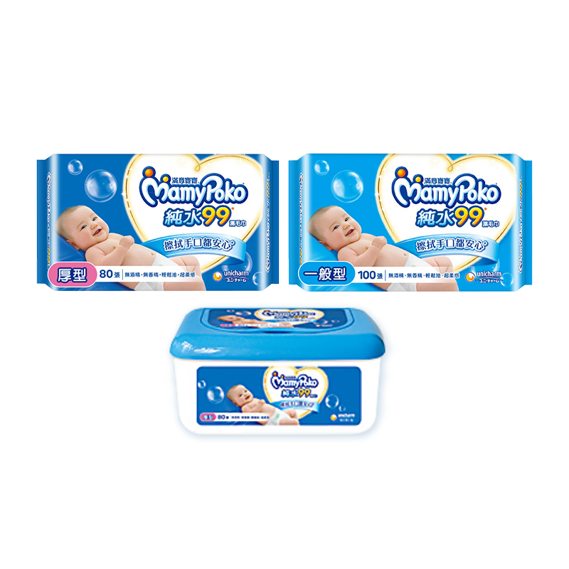 【滿意寶寶】純水99濕毛巾 一般型 加厚型 濕紙巾 濕巾-細節圖2
