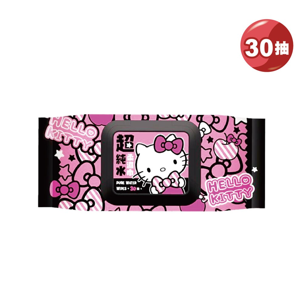 Hello Kitty 超純水柔濕巾 加蓋80抽(換新包裝)-規格圖3
