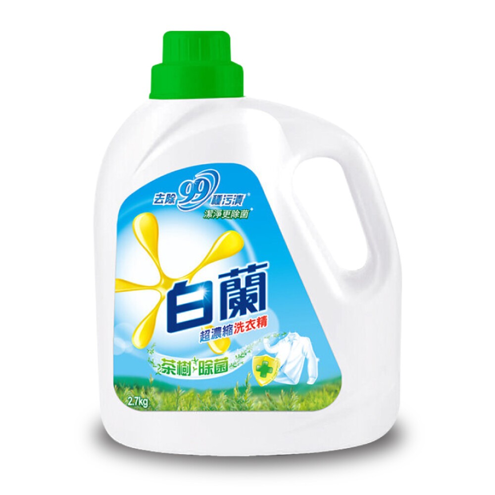 【白蘭】洗衣精2.7kg-(強效潔淨 / 陽光馨香 / 蘆薈親膚 / 茶樹抗菌)-規格圖7